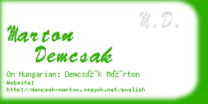 marton demcsak business card